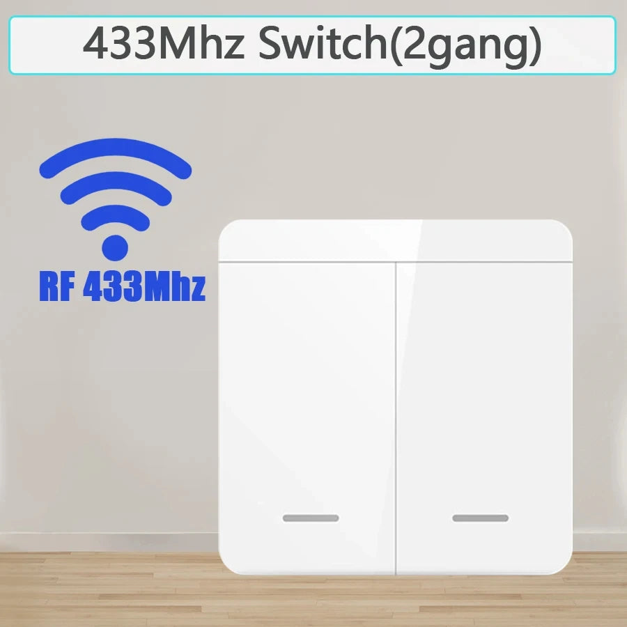 Wireless Light Wall Switch RF 433Mhz Remote Control 1/2/3Gang Interruptor Smart Lighting Switch for Lamp LED 10A 110V 220V
