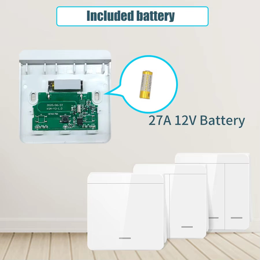 Wireless Light Wall Switch RF 433Mhz Remote Control 1/2/3Gang Interruptor Smart Lighting Switch for Lamp LED 10A 110V 220V