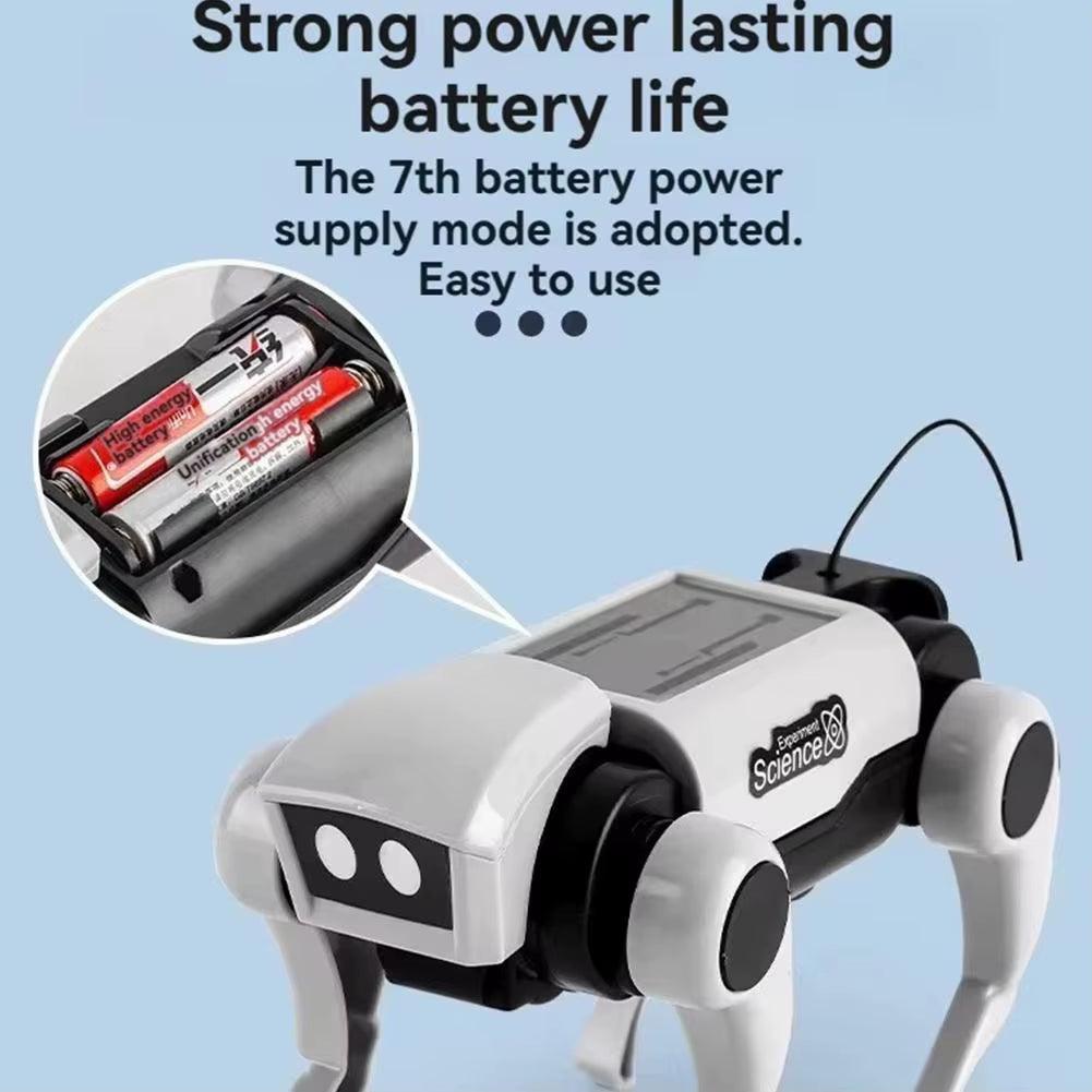 2 in 1 RC Mechanical Dog Remote Control Cat Children'S Toy DIY Assembly Science Electric Robot Dog Cat Model Set Kids Gift