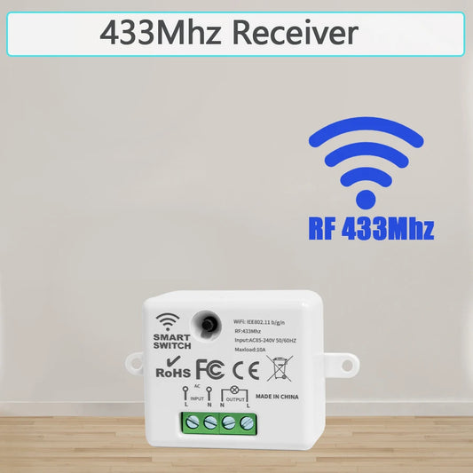 Wireless Light Wall Switch RF 433Mhz Remote Control 1/2/3Gang Interruptor Smart Lighting Switch for Lamp LED 10A 110V 220V